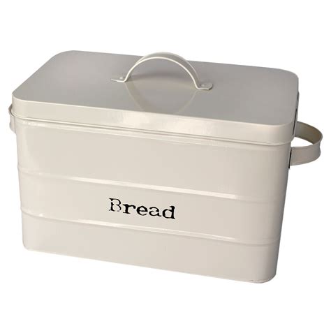 home basics bb47563 steel ivory copper bread box one size|Home Basics Tin Kitchen Food Storage Organization .